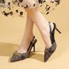 Fashion Rimocy Women's Pumps Pointed Toe Slingback High Heels Shoes for Women Spring Summer New Sexy Fashion Party Punk Goth Heels Women