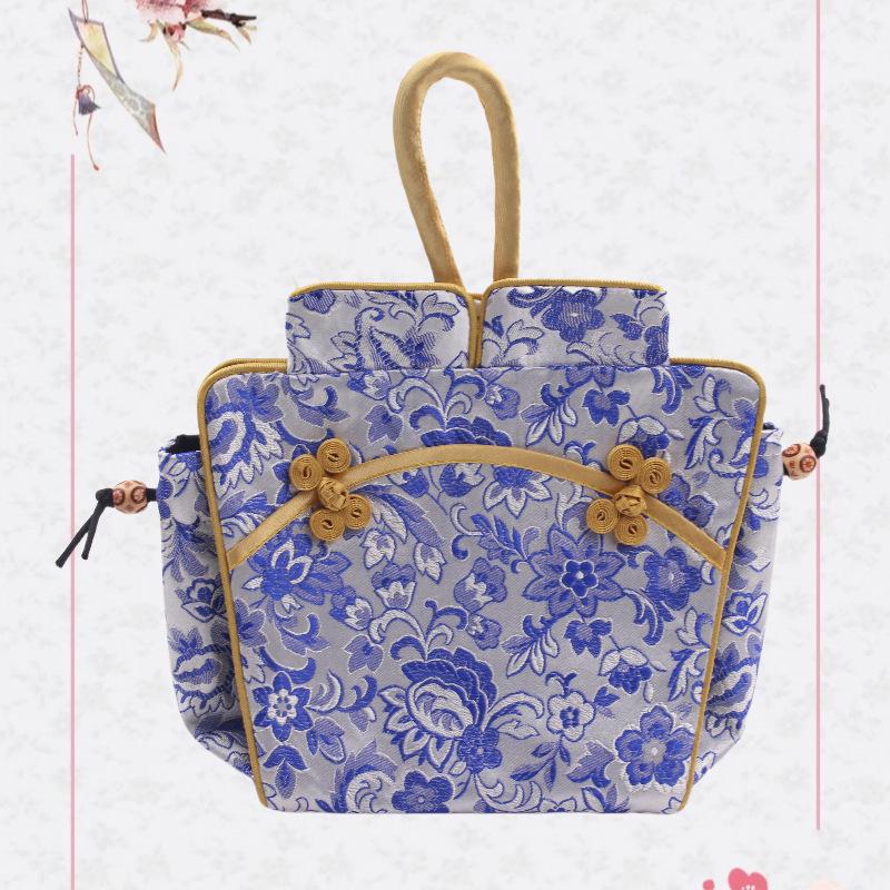 Nanjing Brocade Silk Clutch: Chinese Style Qipao Hanfu Makeup Bag, Coin & Card Holder, Key Pouch