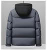 Men's 90% Duck Down Puffer Jacket - Short, Thick, Hooded Winter Coat for Extreme Cold Protection