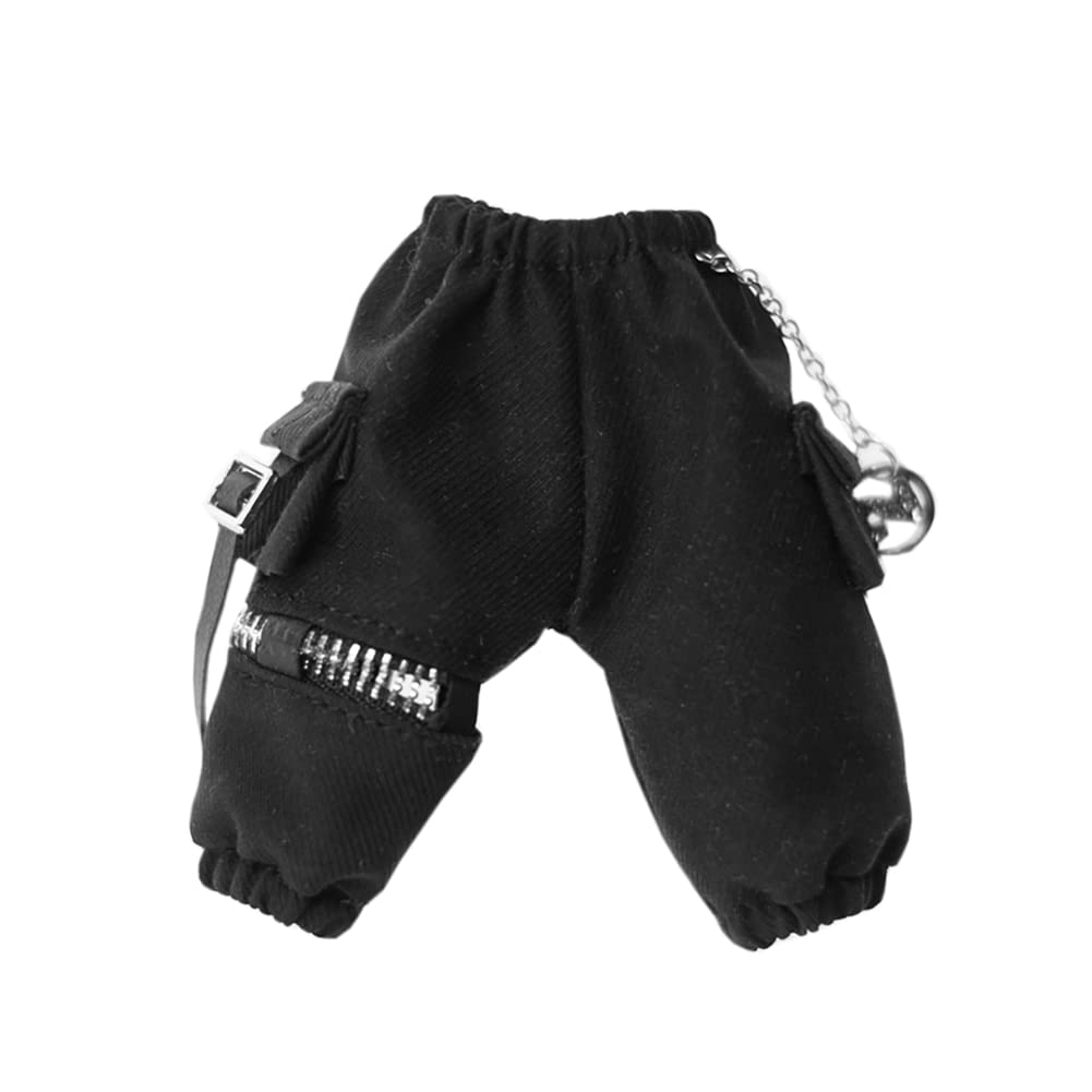 Rakulifey Obitsu 11 Clothes Pants OB11 Size Outfit Trousers Obitsu Doll Clothes BJD Doll Clothes 1/12 (Black)