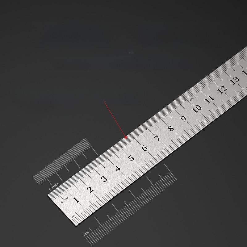 Thickened Steel Ruler Set: 15cm, 30cm, 2m Drawing Rulers
