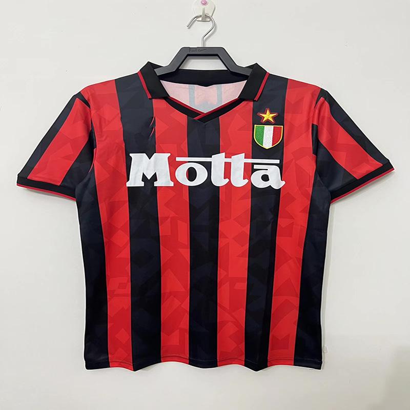 06 Champions League Final Edition AC Mailand Retro Trikot Nr. 22 Kaka 95-96 Heim Lang Kurzarm Klassisches Fußballtrikot