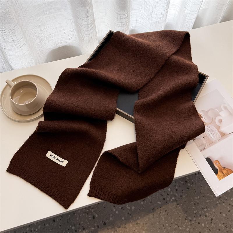 Winter Scarf For Women Long Warm Cashmere Scarves Hijab Solid Lady Shawl Wrap Female Pashmina Bandana Head Scarfs Poncho Stoles