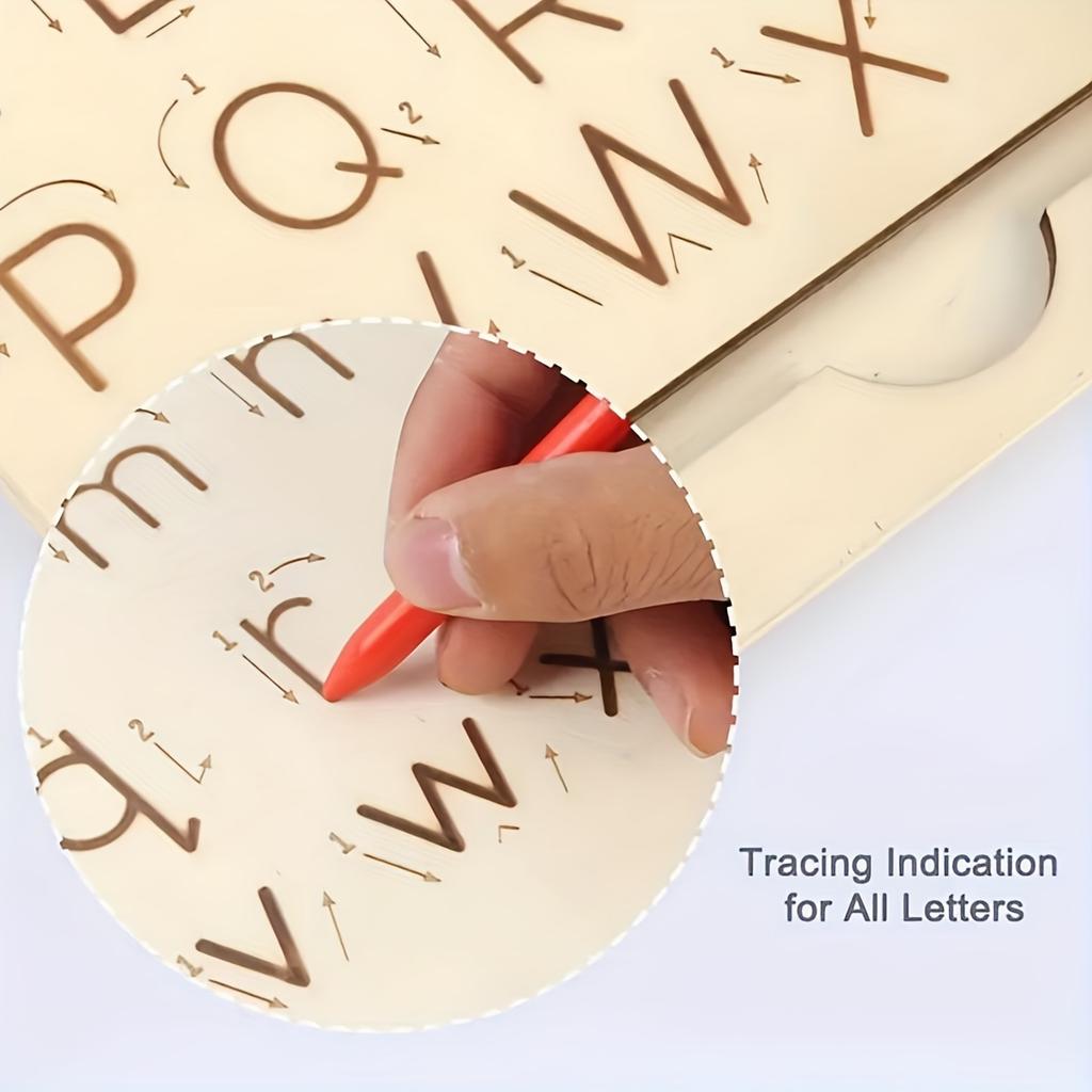 Double Sided Letter Writing Board for Home Learning Aids Puzzle Hand Eye Coordination Practice Educational Board