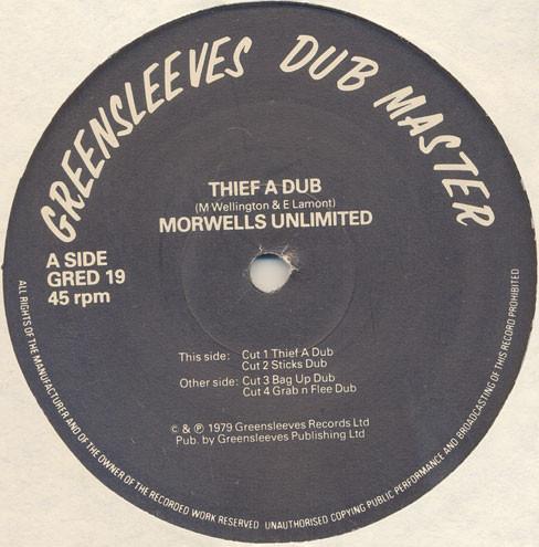 

12inch Record MORWELL UNLIMITED - Thief A Dub GRED19 Greensleeves 1979 UK Reggae, Ska & Dub Used