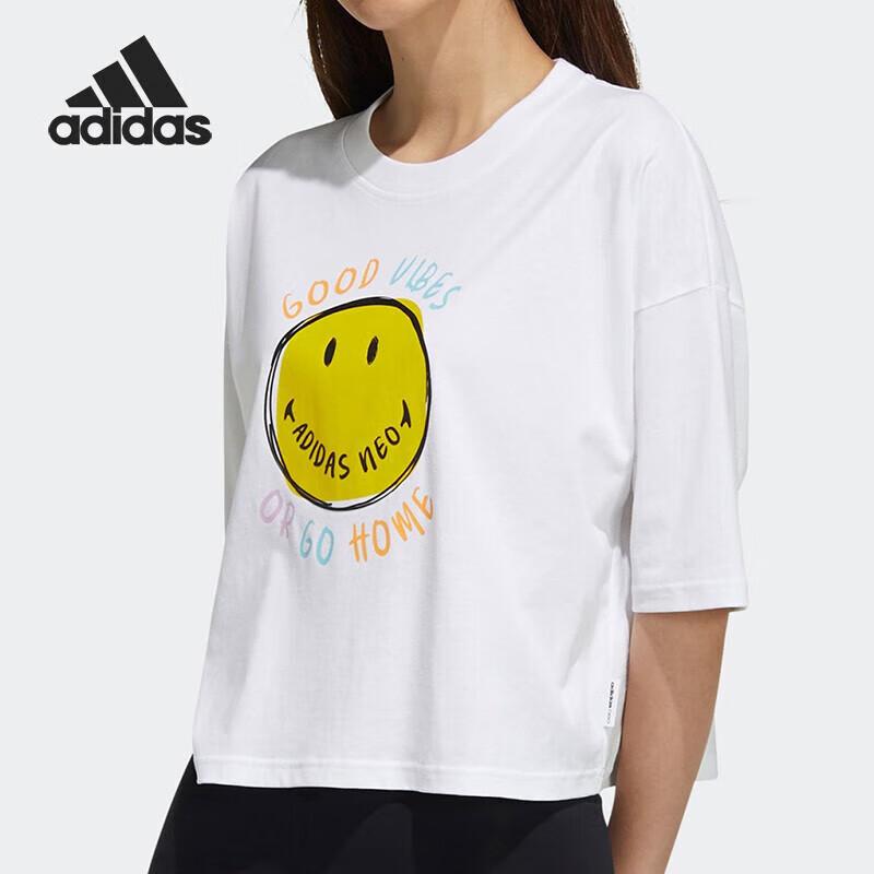 Adidas Women s Loose Fit 3/4 Sleeve T-Shirt H61980 L