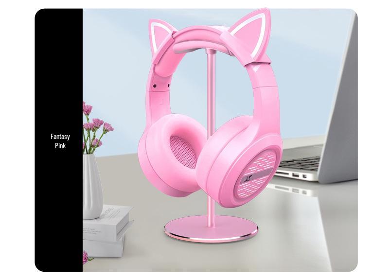 Premium Metal Headphone Stand with Desktop Storage and Display