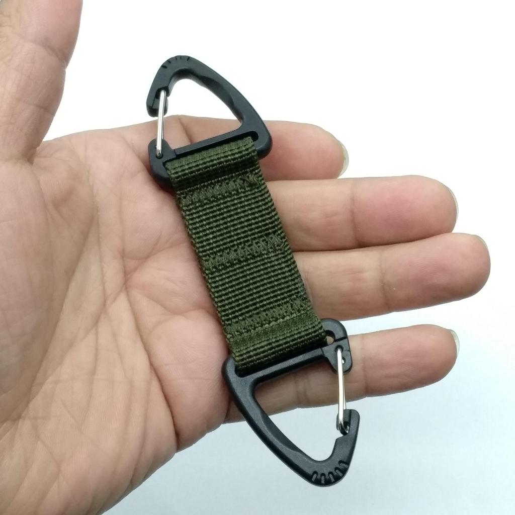 1PCS Outdoor Triangle Buckle Multifunctional Carabiner Webbing Buckle Belt Clip Hanging Key Hook for Climbing Camping Hiking