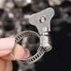 30pcs 13-19mm Worm Gear Hose Clips Stainless Steel Adjustable Handle Hose Clamps Fasteners For Faucet Water Pipes Pipeline Hardware