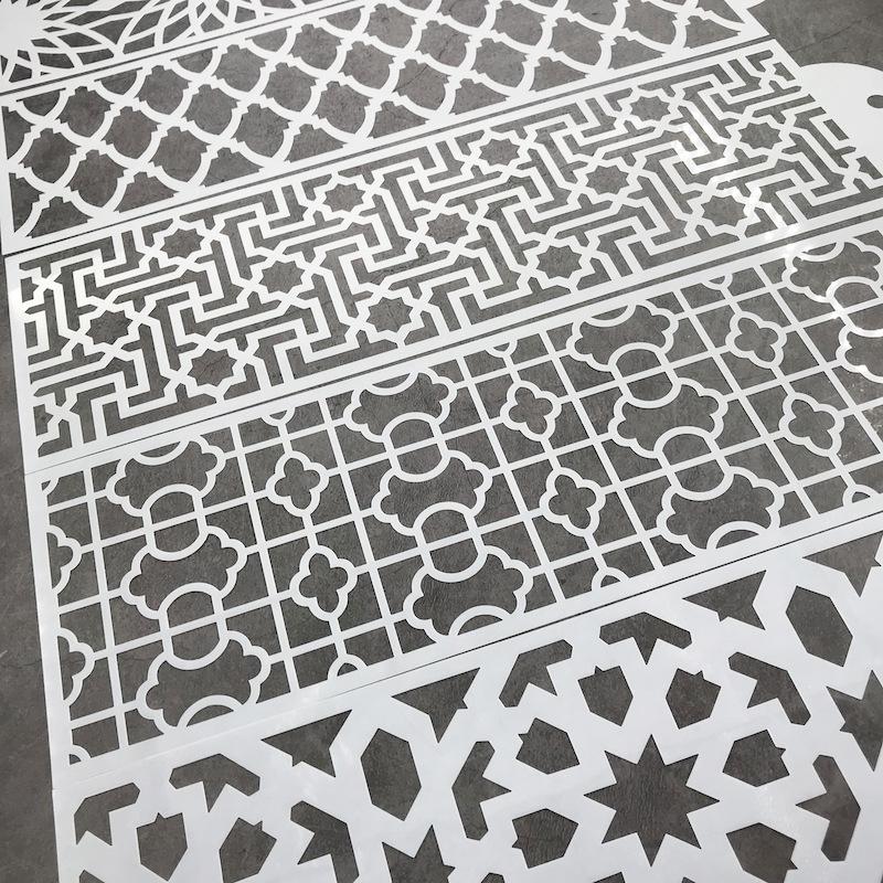 8pc Cake Mesh Cookies Drawing Chocolate Dessert Baking Stamp Stencils Fondant Decorating Plastic Spray Tool Wedding Mesh Stencil