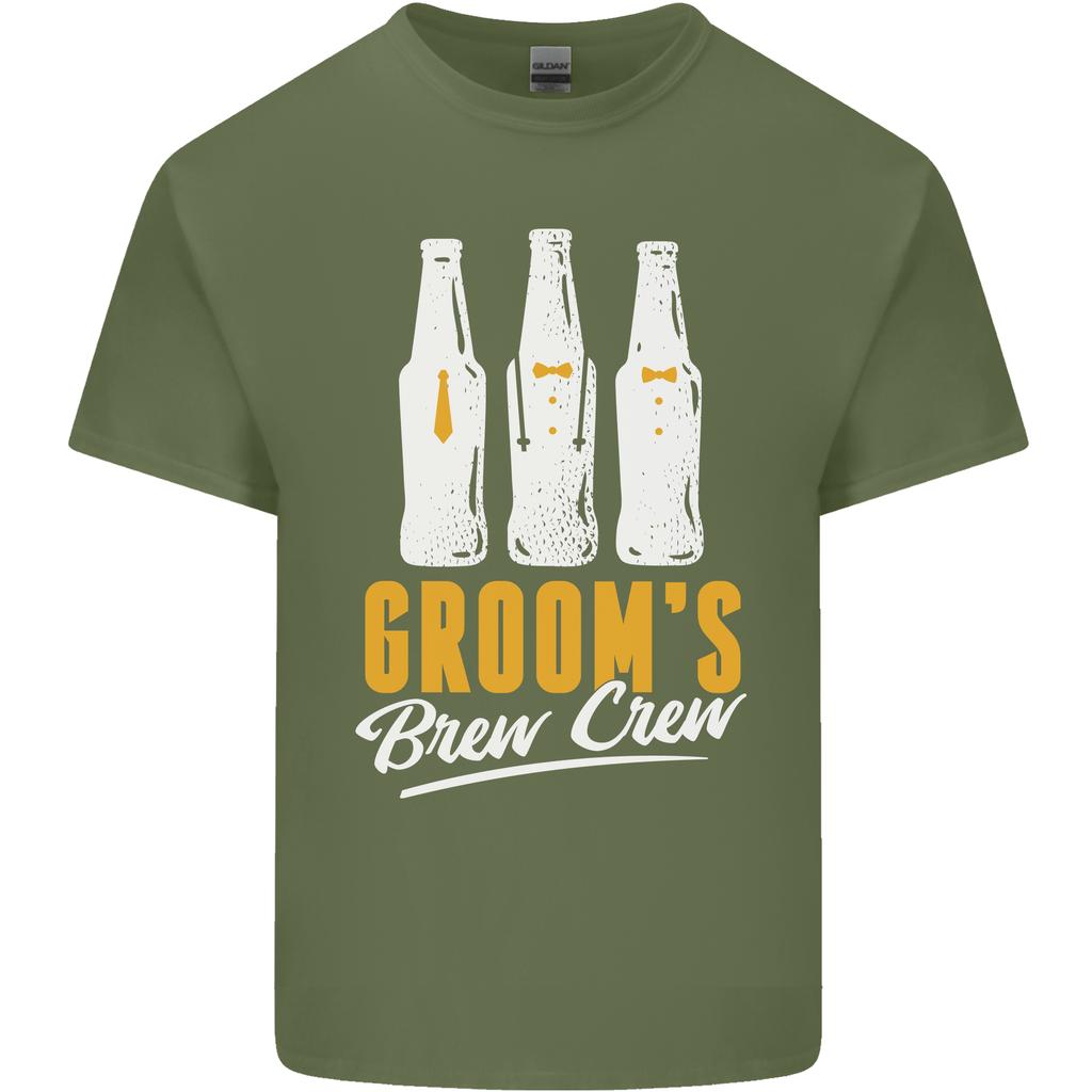 Grooms Brew Crew Beer Unisexs Light Cotton TShirt