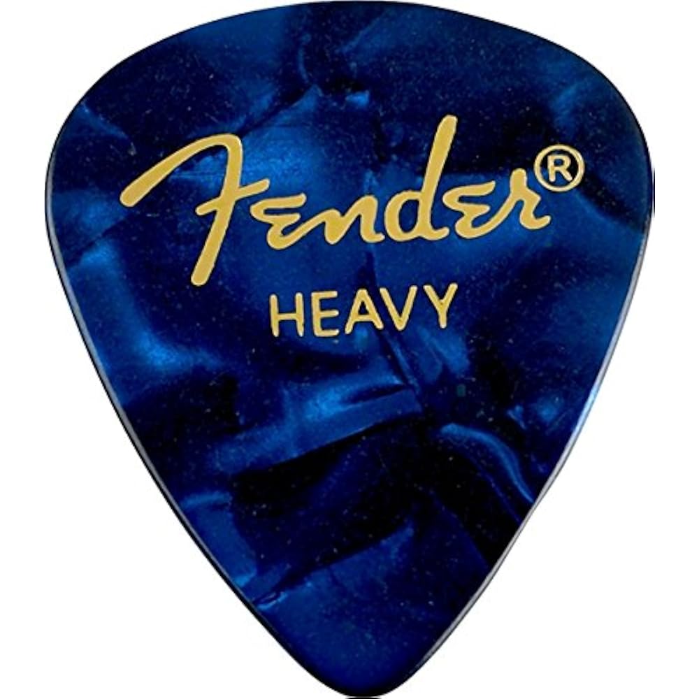 Fender [8 color assorted] 8 sheets (1 each color) teardrop HEAVY guitar picks...