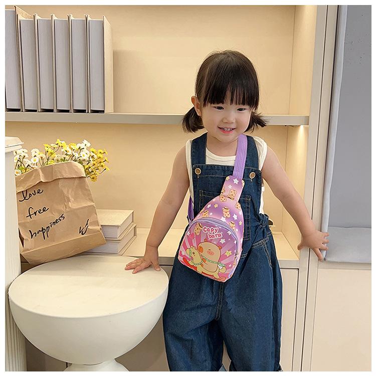 Cartoon Children's Breast Bag 2025 New Casual Change Bag Boys and Girls Outdoor Trendy Messenger Bag