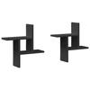 VidaXL Étagères murales 2 pcs noir 38x12x38 cm bois d'ingénierie 853246
