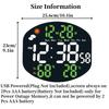Large-screen LED Clock Wall Clock Temperature and Humidity Date Sunday Mode Electronic Wall Clock When Weather Is Displayed