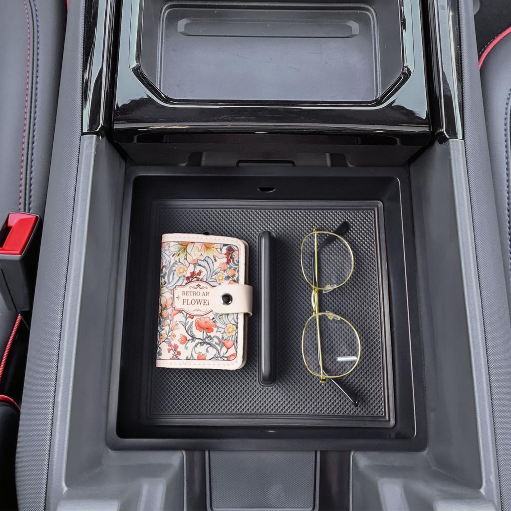 Center Console Organizer Tray for 2025 2025 Chevy Silverado EV WT and 2025 2025 GMC Sierra EV Armrest Storage Box Accessories