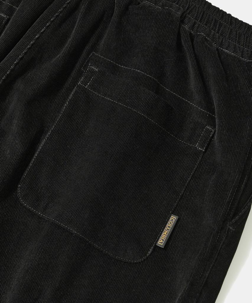 COLUMBIA UNIVERSITY Trajan Label Pintuck Wide-Fit Corduroy Pants_Black
