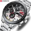 CURREN Herren Stahlgürtel Multifunktionale Sechs-Pin-Sportuhr Herrenmode Casual Watch