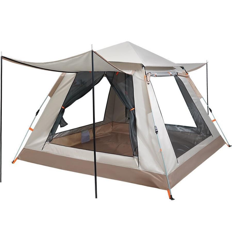Outdoor 5-8 Personen Strandzelt Wasserdicht Dickes Sandzelt 2 Personen Camping Automatisches Doppel-Campingzelt Schnellöffnendes Viersaitiges Zelt