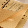 A6  Soft Pu Binder PU Clip-on Notebook Leather Loose Leaf Notebook Cover with Craft Line Notebooks Journal Stationery