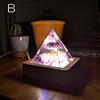 (hej!e) Orgonite Pyramid Natural Stone Chips Tree, Approx. 6cm Wide, Orgonite Pyramid Ornament, Power Stone, Purification, Power Spot, Spiritual, Heal