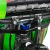 ZETA RACING Steering Stem for DIRTFREAK F7944 Nut, Blue, M22x30-P1.0, H12, Aluminum, Lightweight, Anodized, Dress-up,