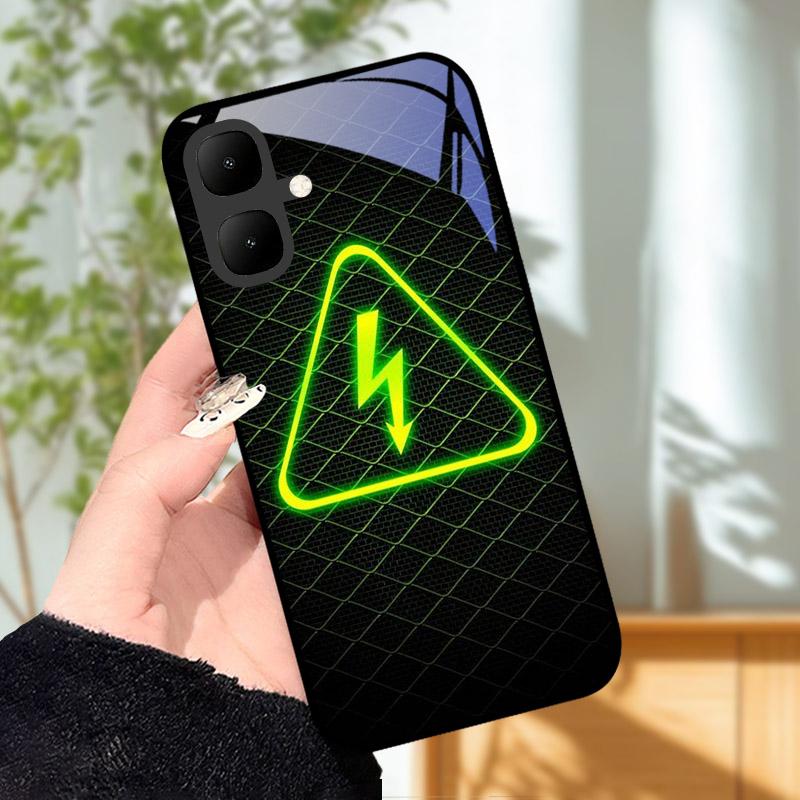 For Infinix Smart 10 X6725 Case Tempered Glass Shockproof Back Cover Phone Cases For Tecno Pop 10 Camera Protective Shell Fundas