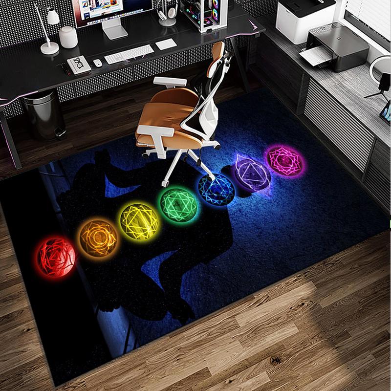 Chakra Balance Meditation Office Rug Chair Mat, Entryway Carpet, Suitable for Front Door, Bedroom, Living Room, Desk, Holiday Gift