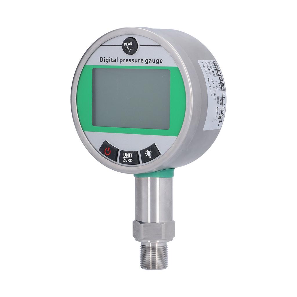 Digital Hydraulic Pressure Gauge Stainless Steel Accurate with Lower Mount 4.5V 1.6MPa