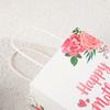 5Pcs Kraft Paper Shopping Bags with Floral Print Ins Style Plant Pattern Handles Gift Packaging Bags Souvenir Bags Store Retail Shopping Bags