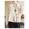 Retro Work Women's New Style Stitching Button Pocket Fashion Solid Color Casual Stacked Lapel Vest