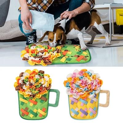 Coperta Addestramento Creativo per Cani Cibo Tibetano Masticare Denti Decompressione Giocattolo per Animali Domestici Tappetino Giocattoli con Cibo che Fuoriesce Articoli per Alimentazione Lenta Animali Domestici