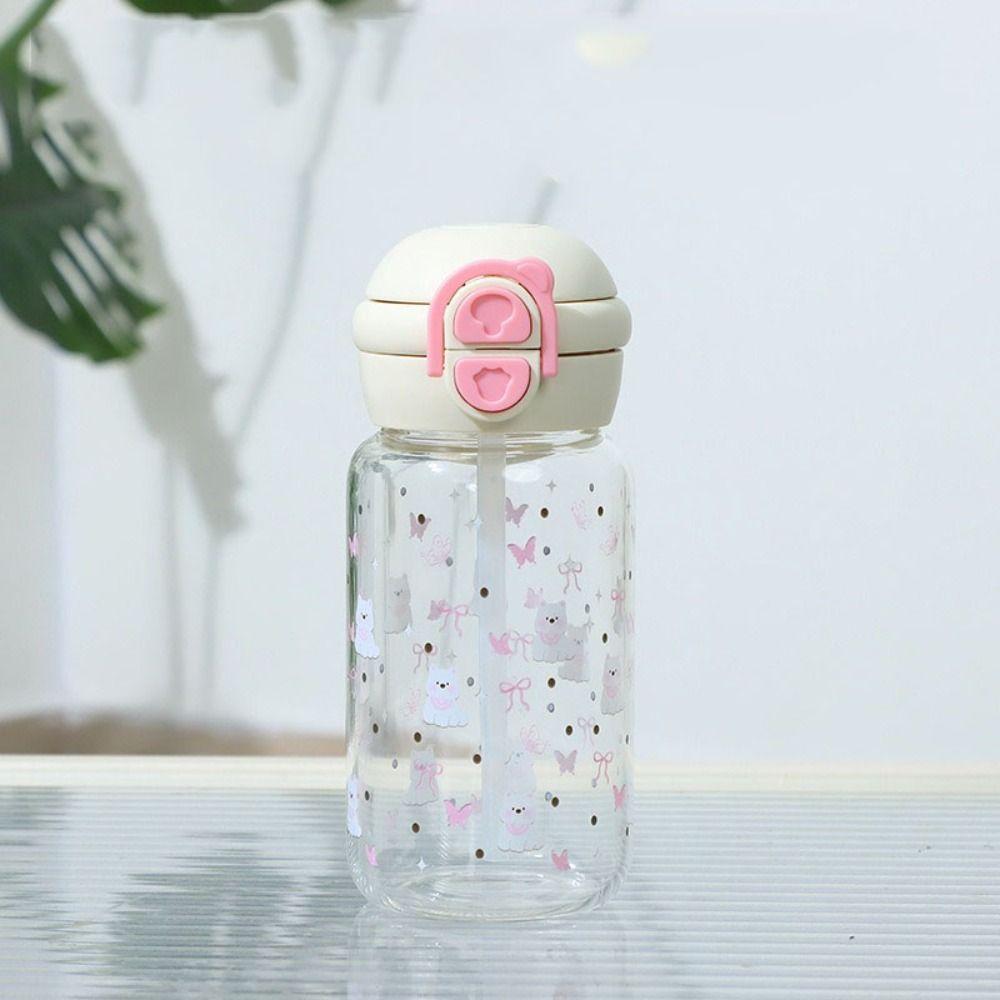 Bouncing Plastic Water Bottle Double Drinking Cartoon Water Bottle  Children