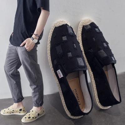 New Canvas Shoes for Men Fashion Patchwork Comfortable Round Toe Low Top Casual Men's Shoes Zapatos De Hombre 2024