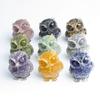 Natural Water Crystal Owl Resin Sculpture For Modern Home Decor And Office Space