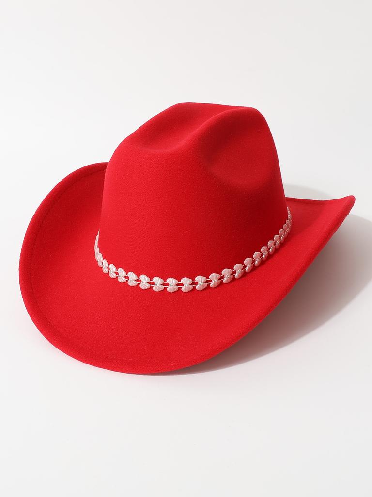 European and American retro butterfly diamond-encrusted western cowboy hat men's and women's stage jazz hat pearl wedding bride hat