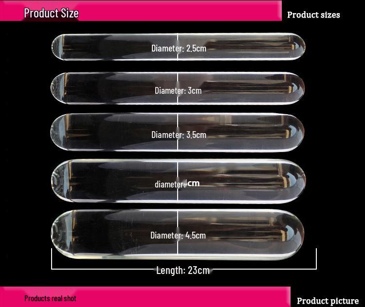 Crystal Glass Extra Long Massage Stick for Anal and Vaginal Play, Flirting Supplies, SM Alternative Sex Toy.