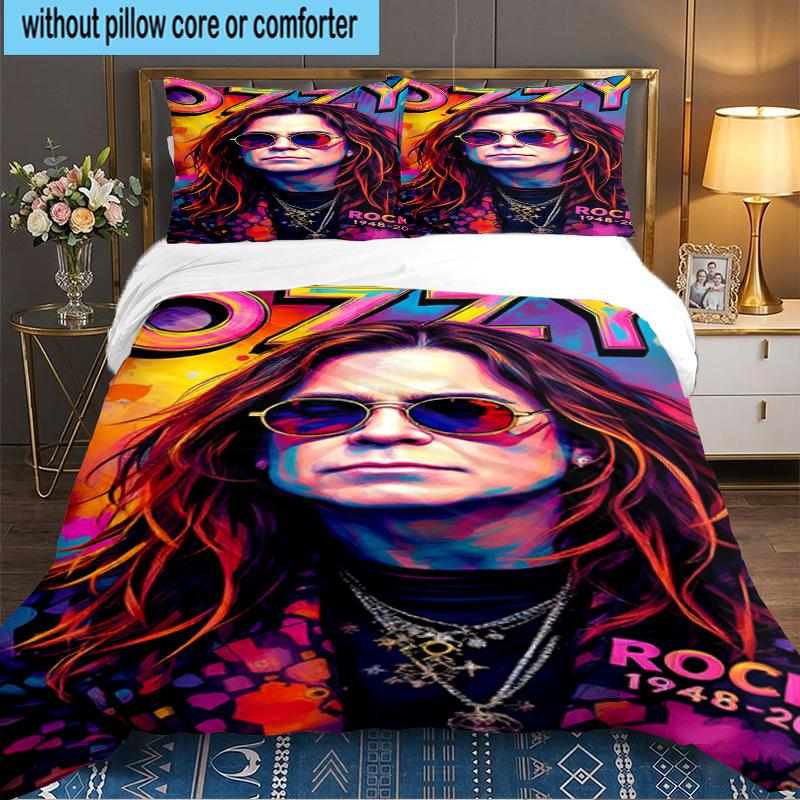 Ozzy Memorial 3PCS Bedding set,Ideal for 1pc Duvet Cover And 2pcs Pillowcases Perfect for Fan gift,Ideal for Bedroom, Dormitory