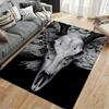 Deer Skull with Antlers Design suitable as a non-slip mat for the living room or bedroom sofa
