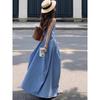 Temperament Blue Vest Dress Women's Clothing Summer New Casual Seaside Vacation Waist Slim Skirt