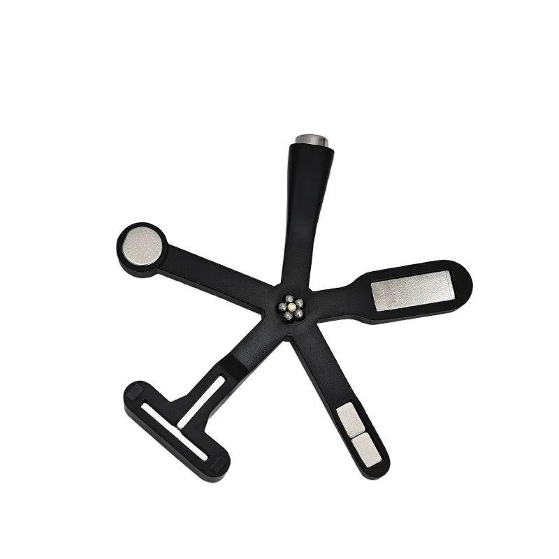 

Multi-Functional Starfish Nail Magnet 6-in-1 Nail Art Tool Strong Magnetic Force Stick Anti-Fall Silicone Cover Cat Eye Manicure чёрный