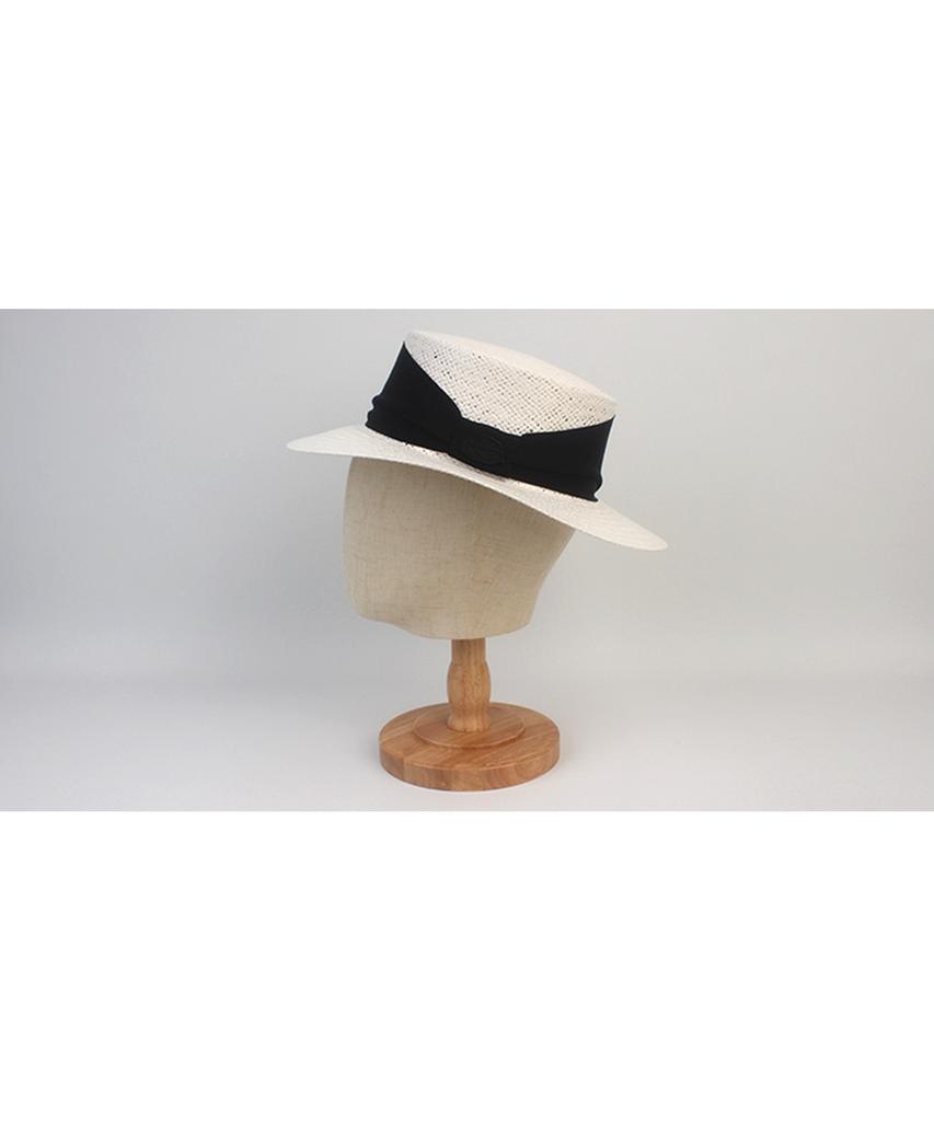 Bold Line White Panama Hat
