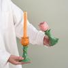 Support de Bougie Fleur Fait Main Design Simple Support de Bougie Fleur en Céramique Art Géométrique Créatif Ornement de Bureau