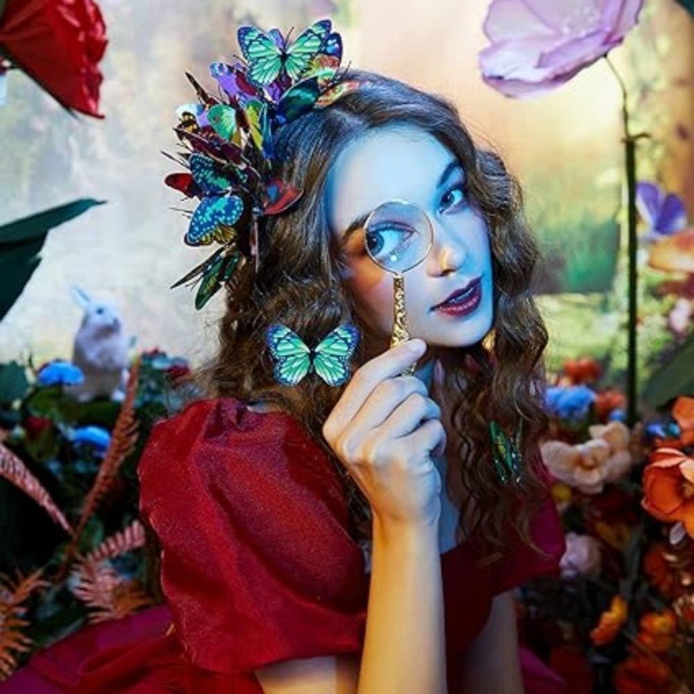 Butterfly Headbands Butterfly Headband Crown Halloween Costume Headpiece Bride Hair Accessories