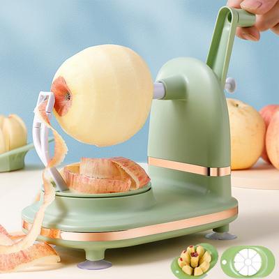 Multifunctional Kitchen Peeler Hand-cranked Manual Fruit Peeler Apple Pear Slicing Tool With Fruit Divider And Spare Blades