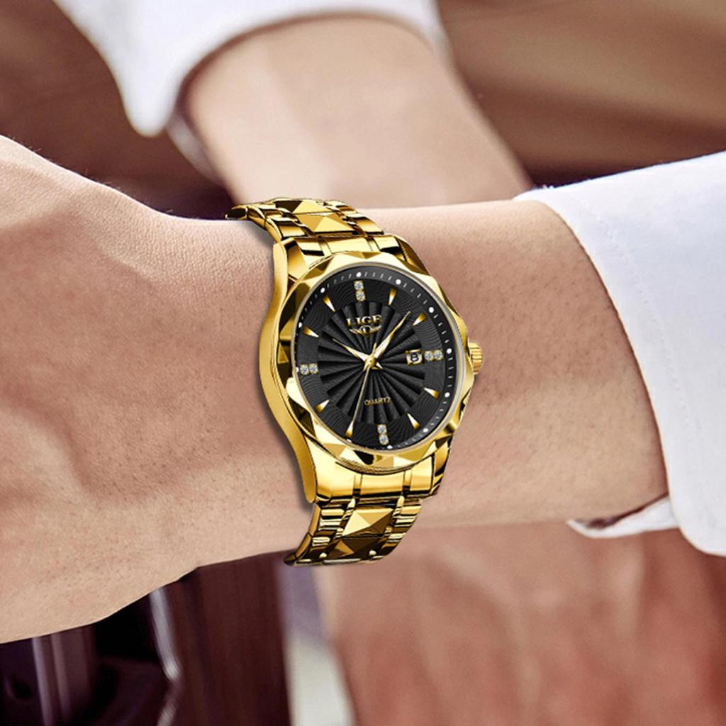 LIGE Men Watch Top Brand Luxury All-Steel Luminous Waterproof Men Quartz Watch