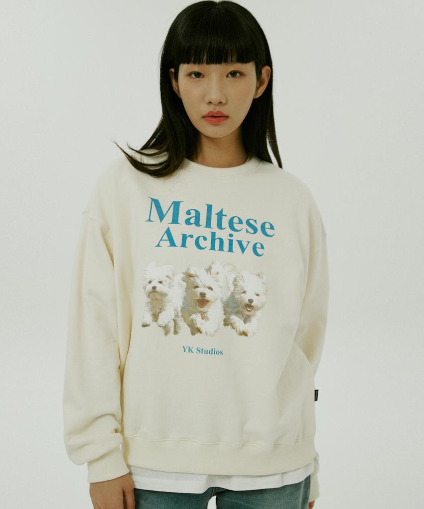 WAIKEI Maltese Archive Sweatshirt Ivory