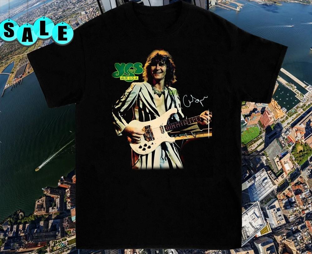 

Chris Squire Signature T Shirt Black Size S4XL Black Short Sleeve SN73 Unisex T-Shirt XXL