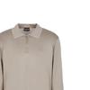 Emporio Armani FW23 Solid Color Small Logo Embroidered Pullover Long Sleeve Polo Shirt Men Tops Gray Beige 6R1F85-1JUVZ-0643