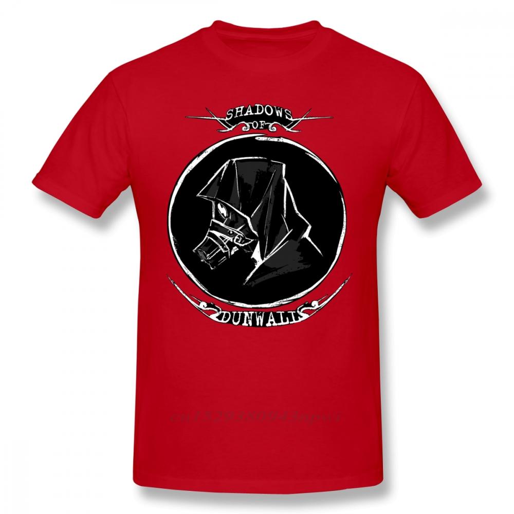 Dishonored T Shirt Black Shadows TShirt Short Sleeve Printed Tee Shirt Mens Cute Beach 100 Cotton Tshirt